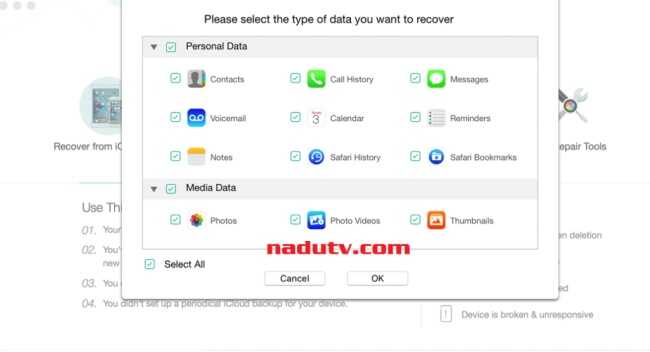 Khôi phục dữ liệu trên iPhone/adnroid