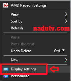 Display settings