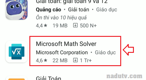 Tải về  Microsoft Math Solver