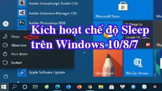 kích hoạt sleep mode trên windows