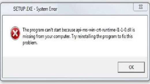 The program can’t start because