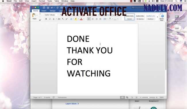 Office 2016 Full Activate cho MacOs