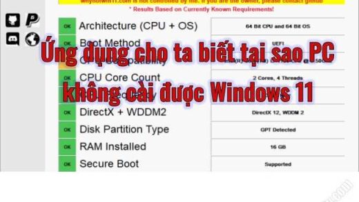 Máy tính không cài Windows 11 được là vì sao?