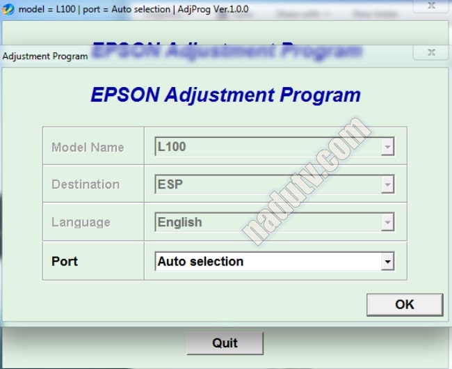 Phần mềm Reset máy in EPSON