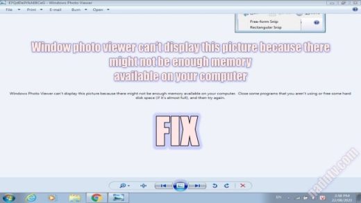 Window photo viewer can’t display this picture
