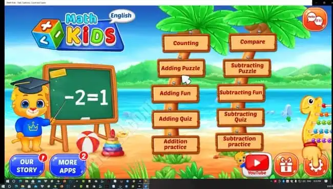 Phần mềm học đếm số Math Kids 