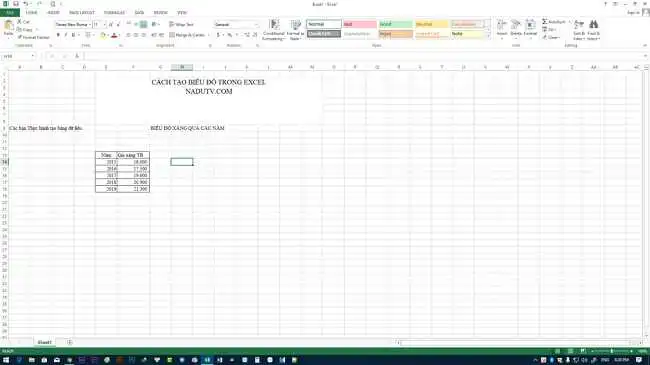 Cách tạo biểu đồ trên Excel