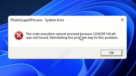 the code execution cannot proceed CONCRT140.dll