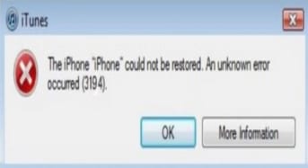 Restore iPhone lỗi 3194 và cách khắc phục