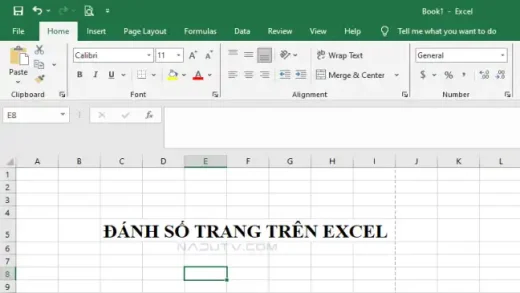 Cách đánh số trang trên Excel