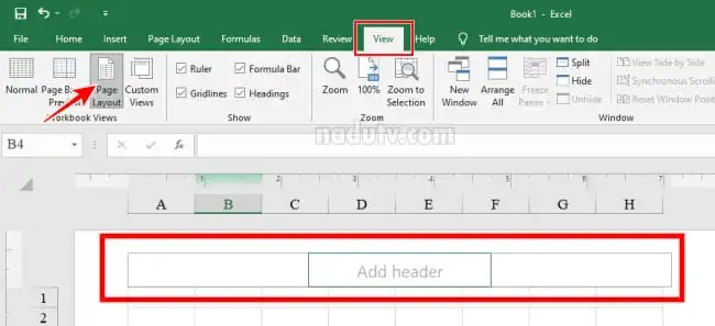 Cách đánh số trang trên Excel 7 Cách đánh số trang trên Excel