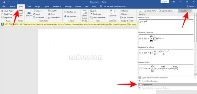 Cách viết phân số trong Word