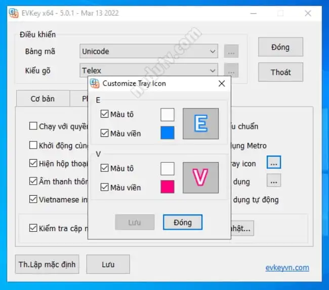 Phần mềm gõ tiếng Việt EVkey