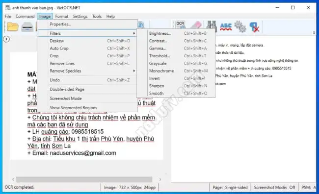 Chuyển ký tự trong ảnh PDF sang văn bản bằng VietORC