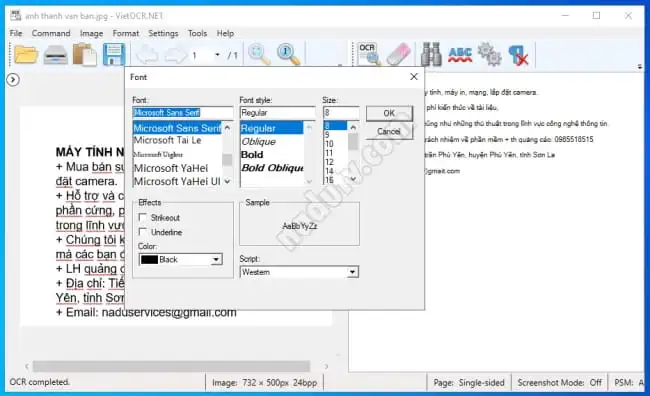 Chuyển ký tự trong ảnh PDF sang văn bản bằng VietORC