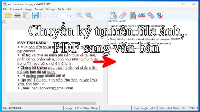 chuyển ảnh pdf sang văn bản vietorc