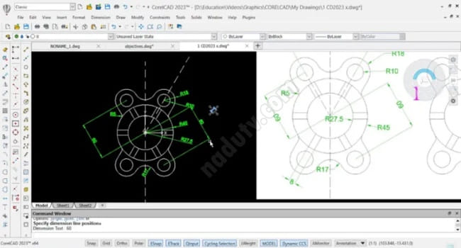 CorelCad 2023 phần mềm thiết kế 2D và 3D