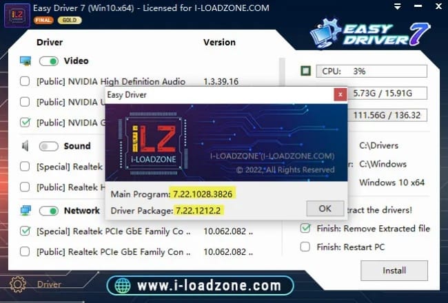 Easy Driver Pack 7.22.1212.2 ISO (x86/x64) Eng