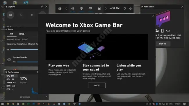Windows Game Bar
