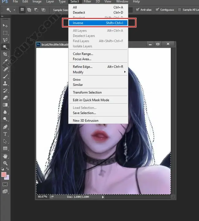 tac nen Photoshops bang Magic Wand Tool 3
