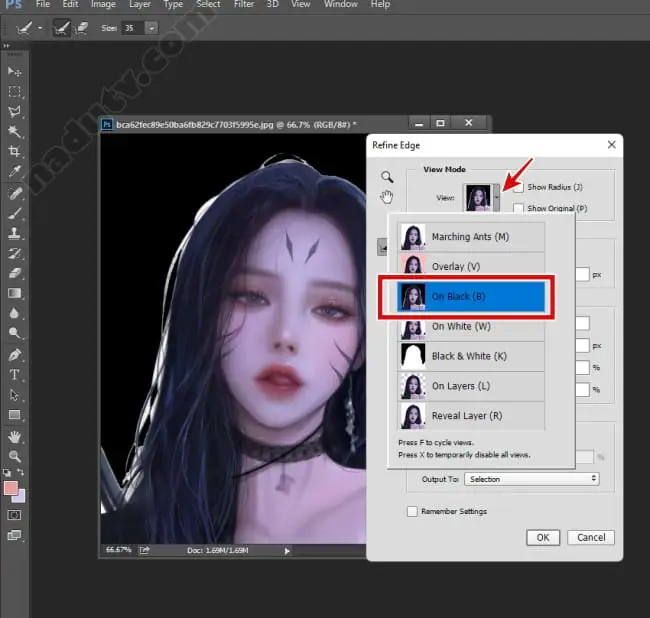Tách hình nền trong Photoshop bằng Magic Wand Tool