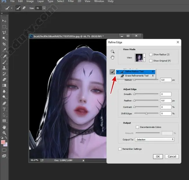 Tách hình nền trong Photoshop bằng Magic Wand Tool