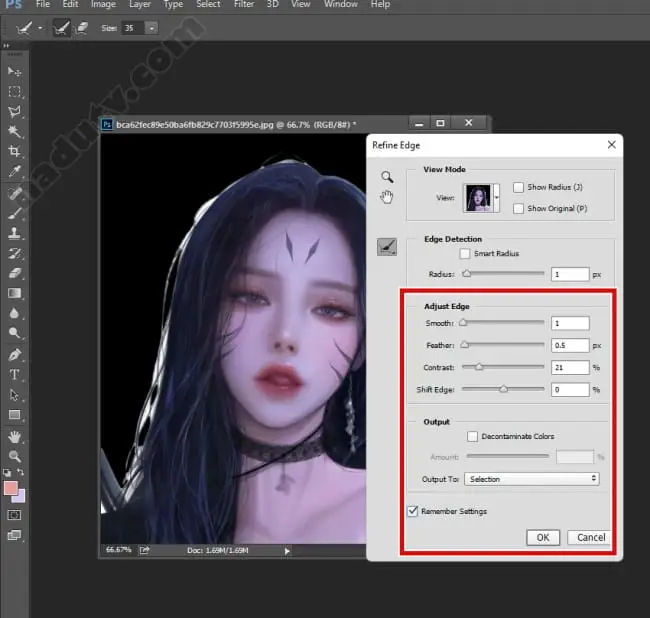 Tách hình nền trong Photoshop bằng Magic Wand Tool
