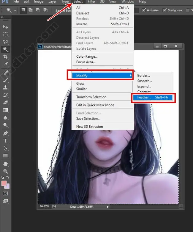 tac nen Photoshops bang Magic Wand Tool 7