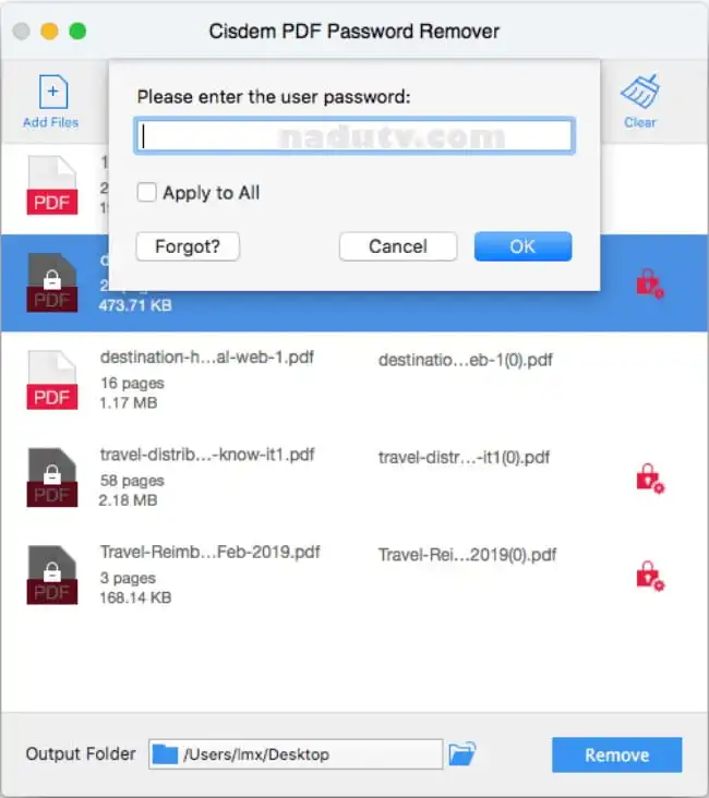 Xóa mật khẩu PDF