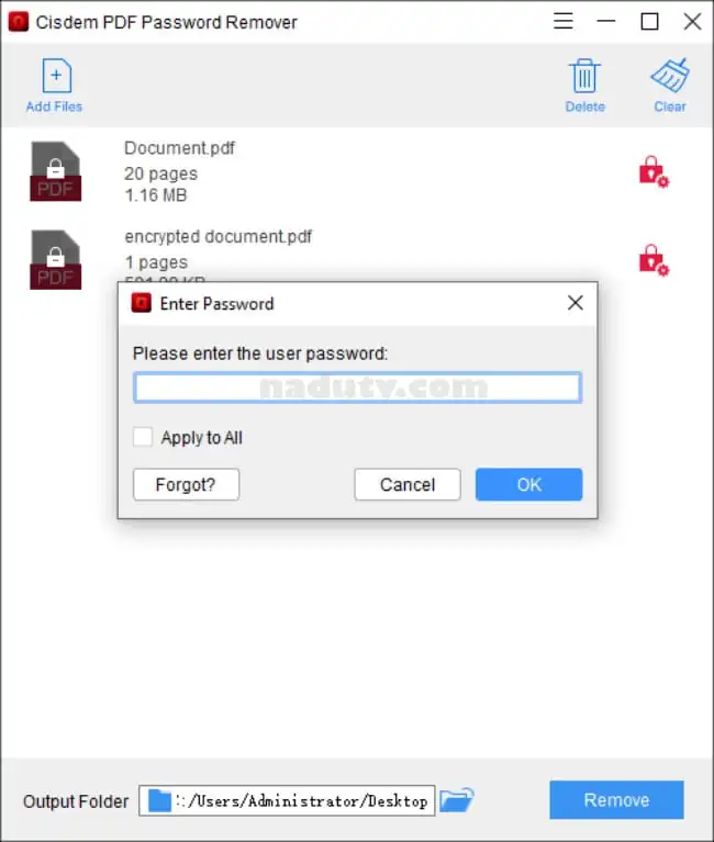 Xóa mật khẩu PDF bằng Cisdem PDF Password Remover