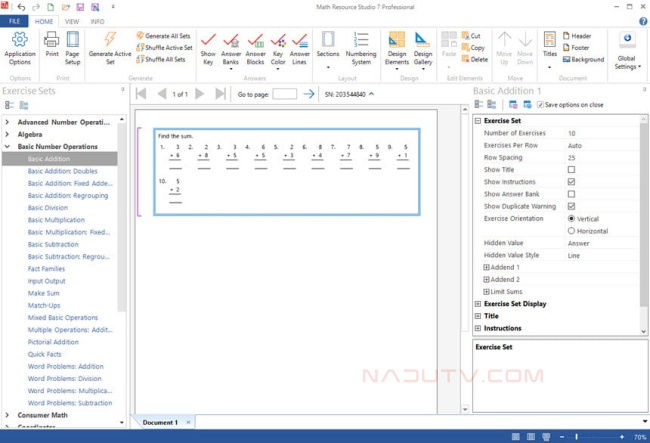 Tạo đề thi toán Math Resource Studio Enterprise v7.1.104.0 2 Math Resource Studio Enterprise 2