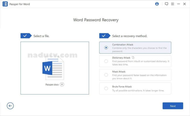 Phá mật khẩu Word bị khóa với Passper for Word