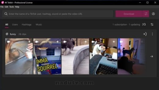 Tải video titok với 4K Tokkit