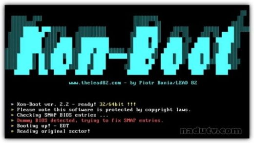 Phá mật khẩu Win/MacOs với Kon-Boot