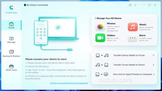 Sao lưu dữ liệu iPhone/Ipod/Ipad Tenorshare iCareFone
