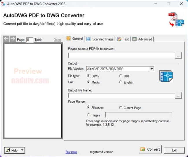 Chuyển đổi PDF sang DWG bằng PDF to DWG Converter