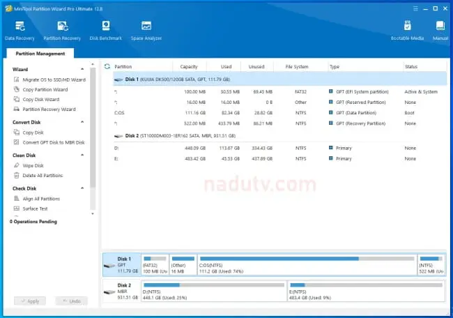Chia ổ cứng MiniTool Partition Wizard pro v12.9 1 Chia ổ cứng MiniTool Partition Wizard pro