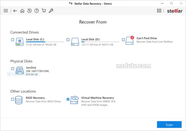 Lấy lại dữ liệu bị mất bằng Stellar Data Recovery v12.2.0.0 1 Lấy lại dữ liệu bị mất bằng Stellar Data Recovery