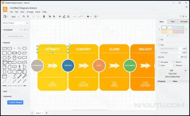 Tạo sơ đồ bằng Draw.io Desktop