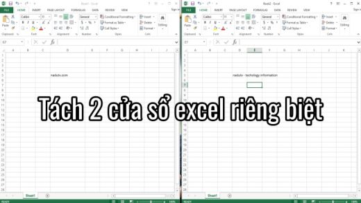 Tách 2 cửa sổ excel riêng biệt