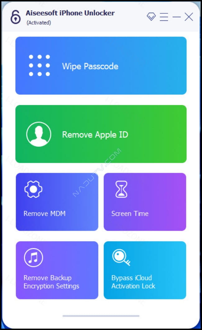 Bẻ khoá Iphone Aiseesoft iPhone Unlocker 2.1.12 2 Bẻ khoá Iphone Aiseesoft iPhone Unlocker