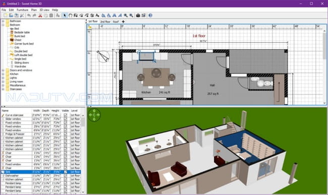 Thiết kế nội thất Sweet Home 3D