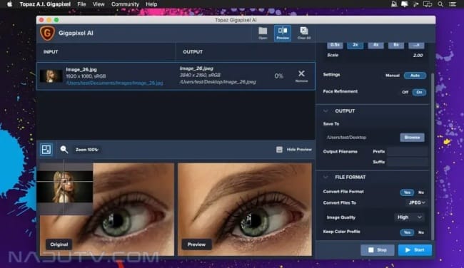 Topaz Gigapixel AI for MacOs 7.4.4 tăng độ phần giải ảnh 2 Topaz Gigapixel AI for MacOs