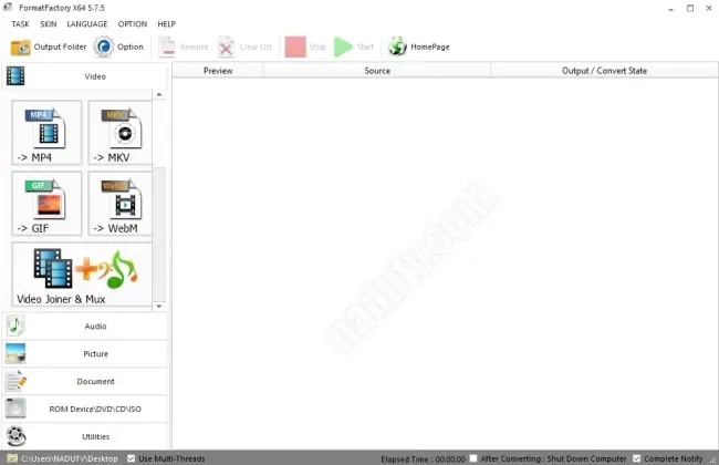 Phần mềm chuyển đổi Audio Video Format Factory v5.21.0 1 Phần mềm chuyển đổi Audio Video
