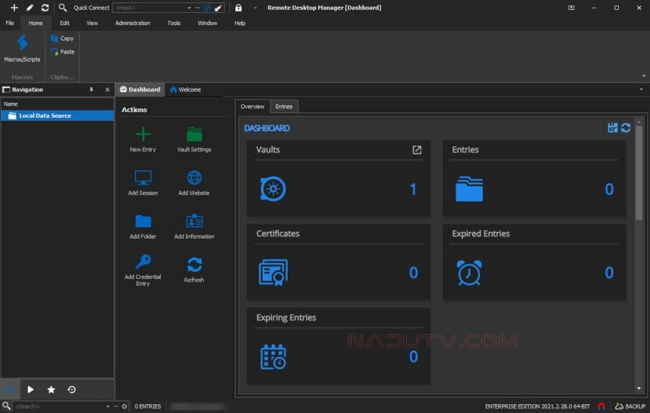 Quản lý hệ thống từ xa Remote Desktop Manager 2024.3.13 (x64) 1 Quản lý hệ thống từ xa Remote Desktop Manager