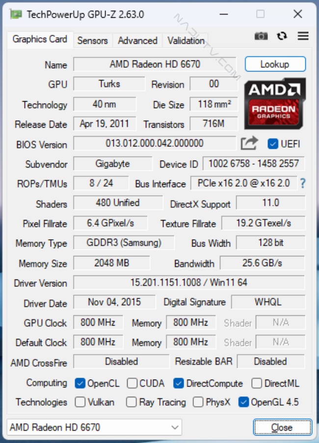 Kiểm tra Card đồ họa GPU-Z v2.65 miễn phí 1 Kiểm tra Card đồ họa GPU-Z