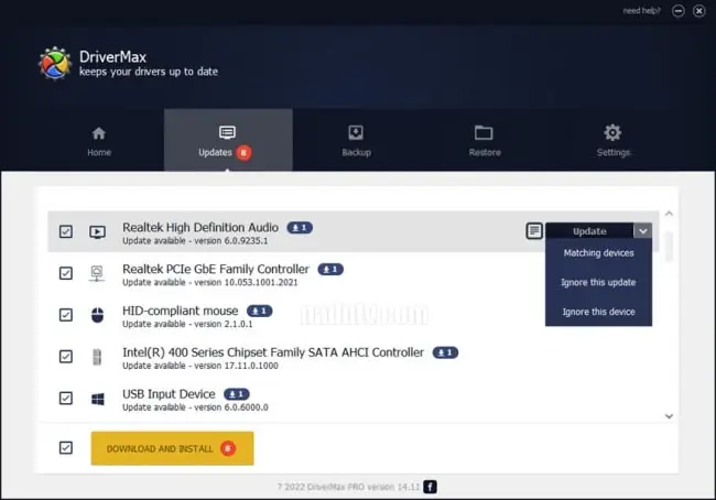 Tải driver bằng DriverMax Pro