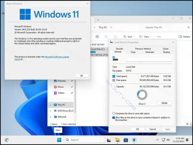 Windows 11 tiny 24H2 cực nhẹ Build 26100.4351 1 Windows 11 tiny 24H2 cực nhẹ