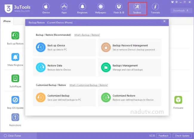 Sao lưu dữ liệu từ iphone sang máy tính bằng 3uTools v3.22.002 1 Sao lưu dữ liệu từ iphone