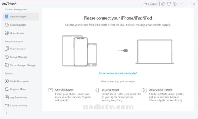 Chuyển dữ liệu iPhone iPad iPod với Anytrans